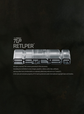 RETLPER反光贴纸 原创 标志科技风格 立体感汽摩防水平面装饰贴纸
