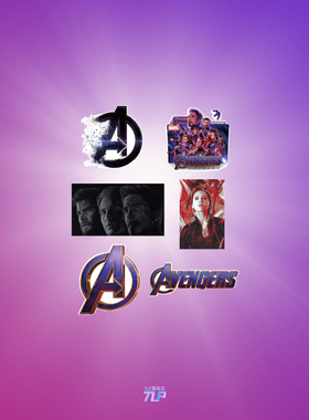 TLP套贴 复联4终局之战Avengers黑寡妇雷神美队钢铁侠初代英雄贴