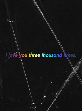 TLP镂空车贴 复联4钢铁侠纪念I love you three thousand time贴