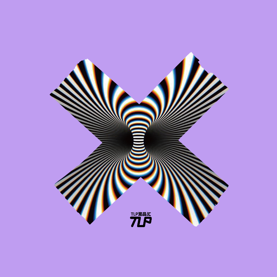 十字叉叉反光国潮遮痕车贴TLP