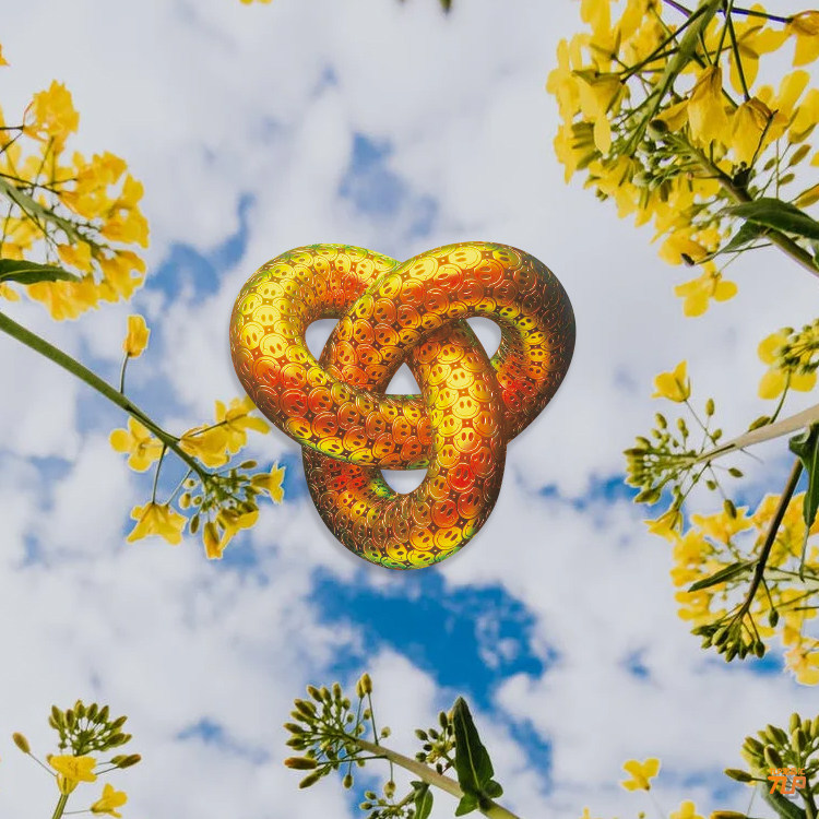 笑脸循环贴纸立体感纠缠缠绕