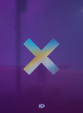 TLP镂空车贴 十字刀锋X补丁线条唯美防水3D立体感随意贴英文贴纸