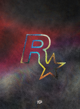 TLP镂空车贴 R星Rockstar Games镭射闪点变色霓虹防水GT Auto贴纸