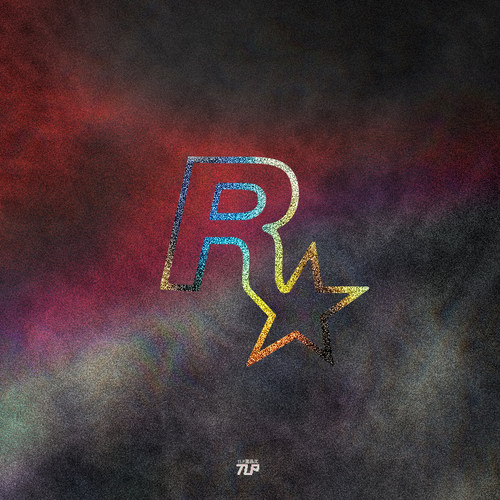 TLP镂空车贴 R星Rockstar Games镭射闪点变色霓虹防水GT Auto贴纸