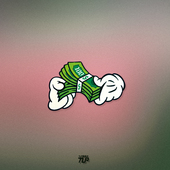 优艾斯刀乐 数钱大把票子赚 防水贴纸 美刀有钱发财 TLP反光车贴