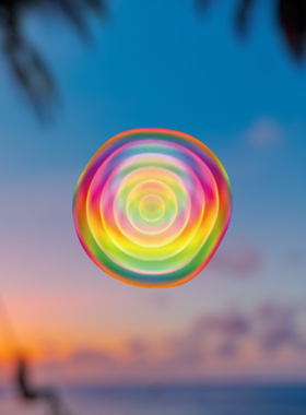 TLP反光贴纸  心情切片系列 彩虹波纹彩色霓虹3D立体感 平面贴纸