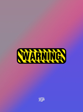 TLP反光车贴 WARNING警告警示符号标志防水无痕胶贴笔记本贴纸