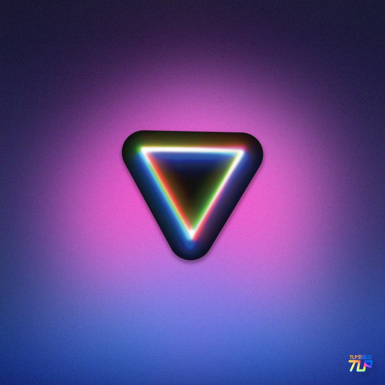 tlp反光贴纸 心情切片 霓虹模糊效果三角形光谱 平板平面防水贴