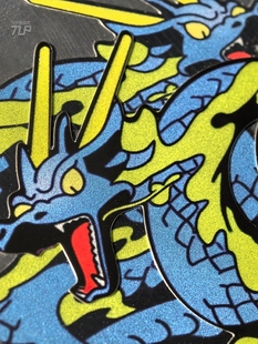 龙年吉祥中国风国潮汽摩防水贴纸 七彩腾云祥龙 TLP镂空车贴 原创