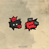 输入中 RETLPER镂空车贴 对话框 无语 手绘汽摩防水贴纸 原创