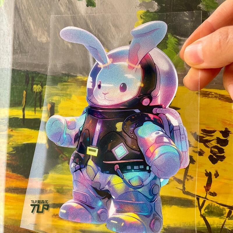 TLP反光车贴 原创宇航员小兔 幻想机械可爱 国潮个性笔记本贴纸,3C数码配件,笔记本炫彩贴,淘宝优惠券,粉丝福利购,淘宝优惠卷