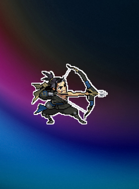 TLP反光车贴 守望先锋OW喷漆涂鸦周边岛田半藏 游戏贴像素版Q版