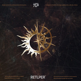 RETLPER镂空车贴 原创《太阳与启明星》星体 非立体汽摩平面贴纸