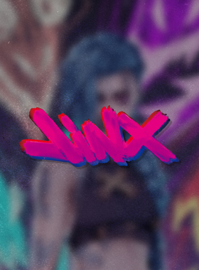 TLP镂空车贴 jinX英文字母爆爆皮城涂鸦 机车电动车漆面防水贴纸