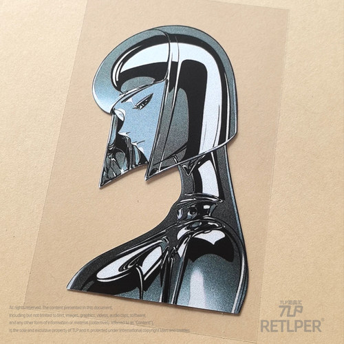 RETLPER镂空贴纸 朋克女仿生人半身像 汽摩防水平面贴纸