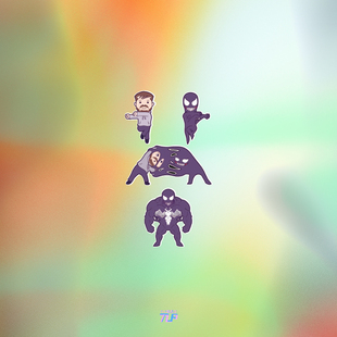 TLP反光车贴 贴纸 蜘蛛毒液Venom寄主共生七龙珠合体漫威反英雄Q版