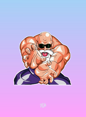 TLP反光车贴 七龙珠肌肉龟仙人暴走Master Roshi 龟派气功油箱盖