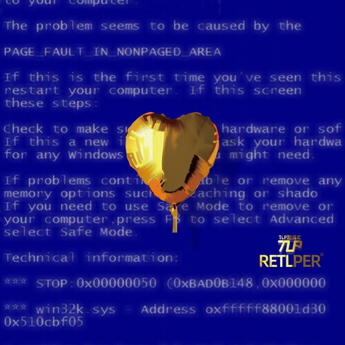 RETLPER反光贴 原创 阳光下的金色气球 油画手绘 防水汽摩贴纸