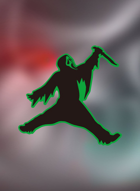 TLP反光车贴 惊声尖叫惊声尖笑Scream面具杀手搞怪NBA灌篮姿势贴