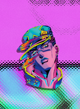 TLP反光车贴 JOJO的奇妙冒险石之海成太郎卖鱼强抽出DISC动漫贴纸