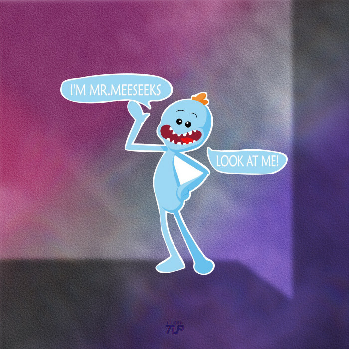 tlp反光车贴 mr.meeseeks使命先生贴纸防水机箱汽车贴纸