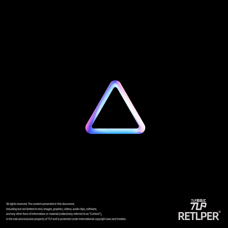 RETLPER镂空车贴 原创 空心三角 霓虹渐变色 汽摩防水平面贴纸