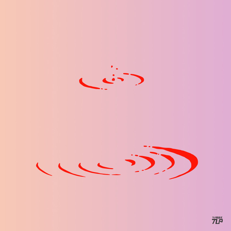 tlp镂空贴纸 水波水纹涟漪水滴下雨湖面平静极简笔记本机箱墙贴纸