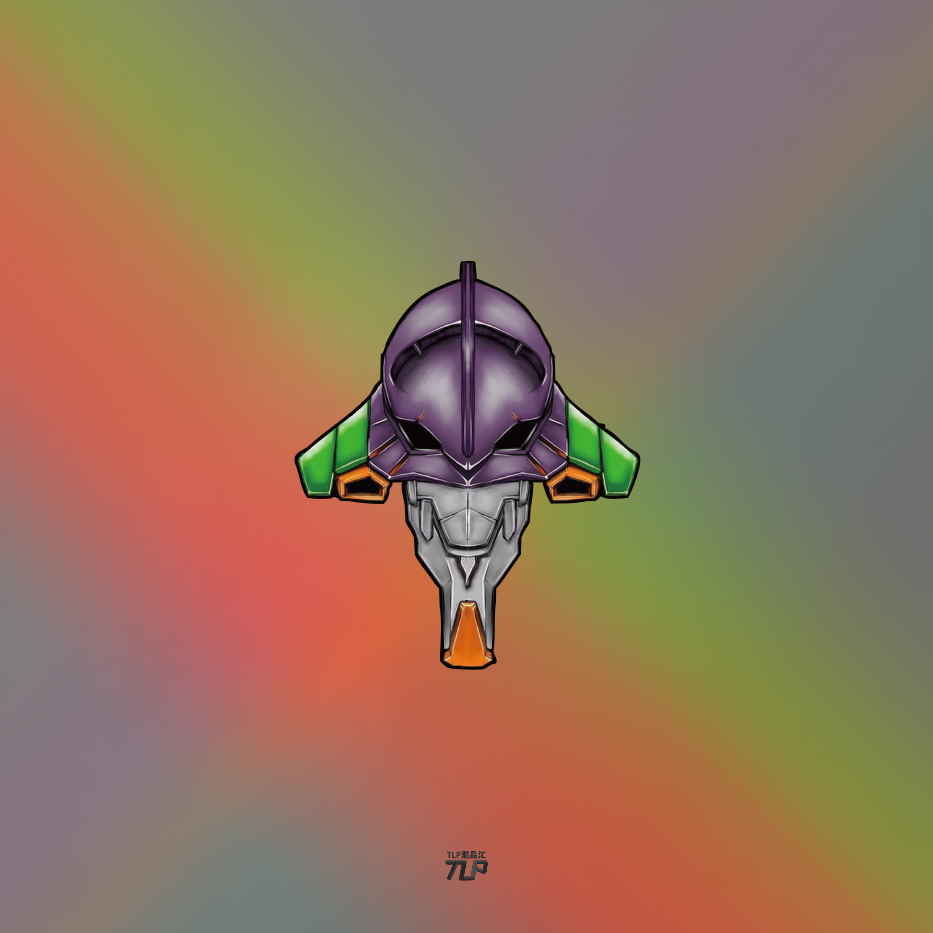 头像初号机动漫车门贴