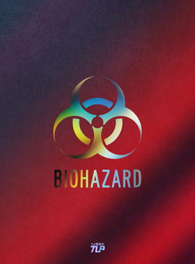 TLP镂空车贴 BIOHAZARD生化危机泄露警示行李箱无痕防水油箱盖贴