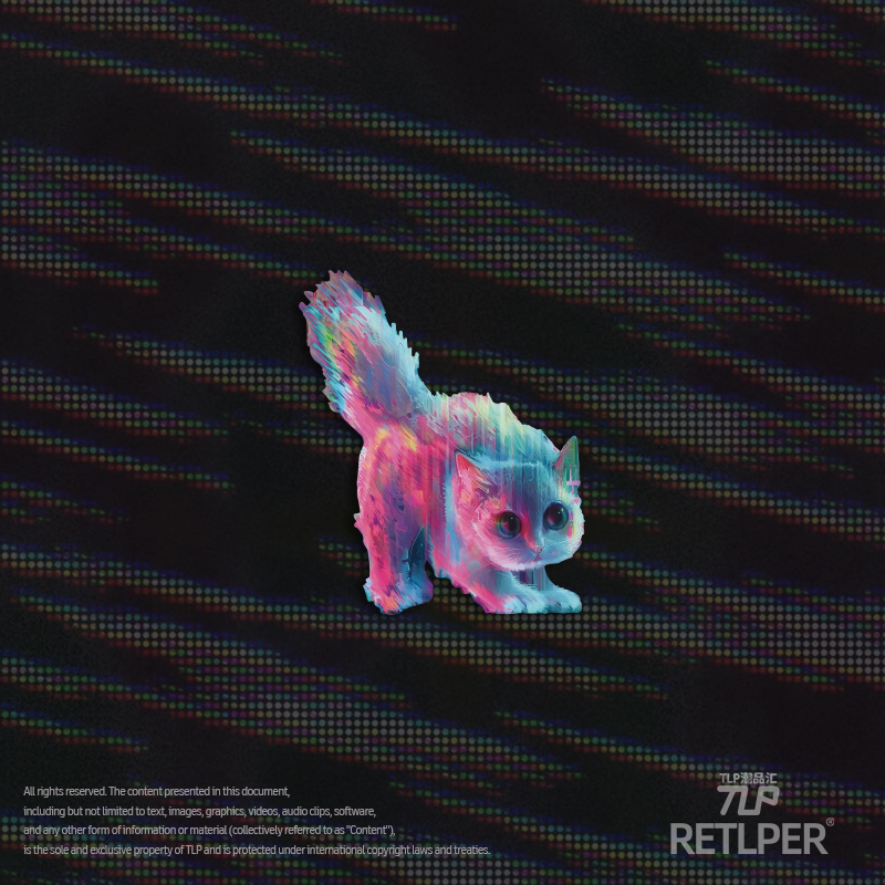 RETLPER反光车贴 原创 惊出错位故障的猫咪 汽摩防水宠物贴纸