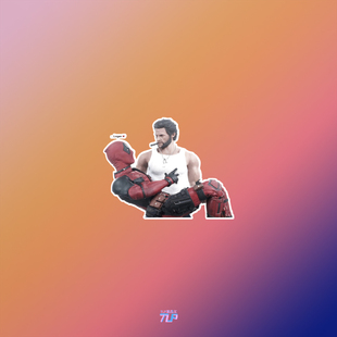 TLP反光车贴 漫威X战警金刚狼罗根熊抱小贱贱死侍笔记本行李箱贴