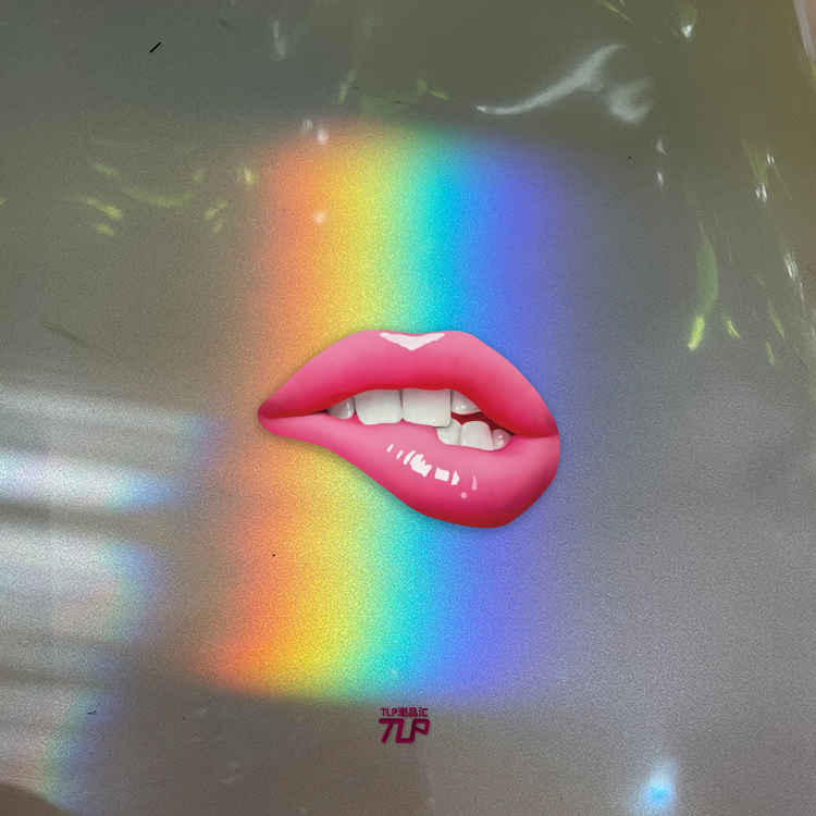 TLP反光贴 咬嘴唇 粉色美人粉嫩红唇 平板平面遮盖 头盔防水贴纸