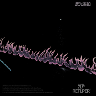 RETLPER镂空车贴 原创 升腾火焰 拉风新中式传统风格汽摩防水贴纸