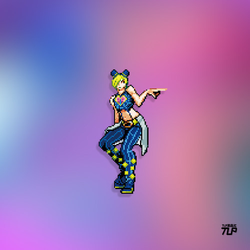 TLP反光贴 像素风 Jolyne空条徐伦JO立 奇妙冒险 石之海 平板贴纸