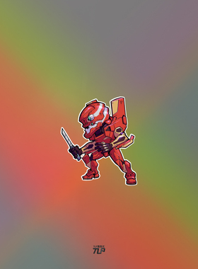 TLP反光车贴 2号机明日香EVA-2 ProductionQ版笔记本贴行李箱贴纸