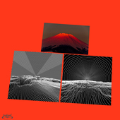 TLP反光车贴 富士山Mt. Fuji几何线条地形山脉立体3D感可定制贴纸