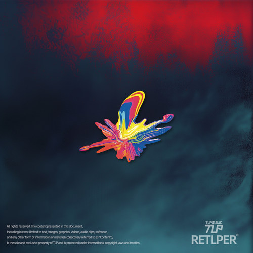 RETLPER镂空车贴 原创 彩色漆斑溅射流体感 汽摩防水装饰平面贴纸