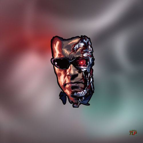 施瓦辛格终结者科幻电影反光车贴