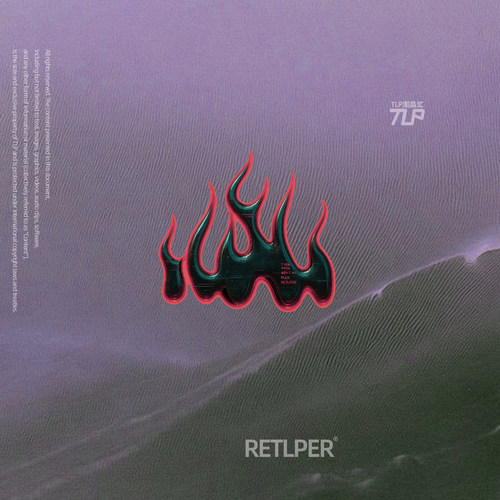 RETLPER镂空车贴 原创 升腾火焰黑铁 新中式传统汽摩防水平面贴纸