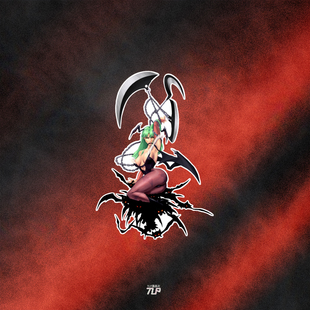 口袋街霸惡魔戰(zhàn)士莫莉卡Morrigan惡魔女游戲貼紙防水 TLP反光車貼