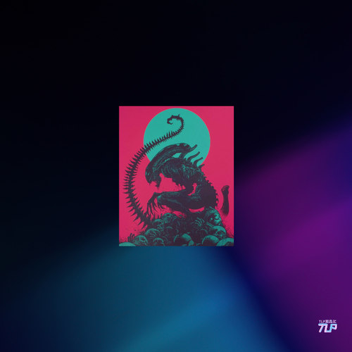 tlp反光车贴异形白alien科幻电影