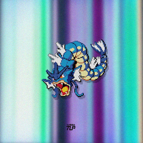 TLP反光贴  像素暴鲤龙Gyarados 宠物精灵宝可梦pokemon防水贴纸