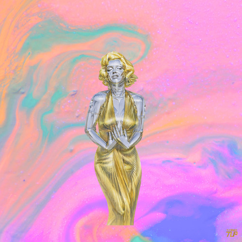 TLP反光贴纸 玛丽莲梦露铁皮机器人美女赛博朋克风格 涂鸦防水贴