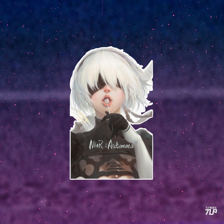 tlp反光车贴尼尔2b小姐姐游戏