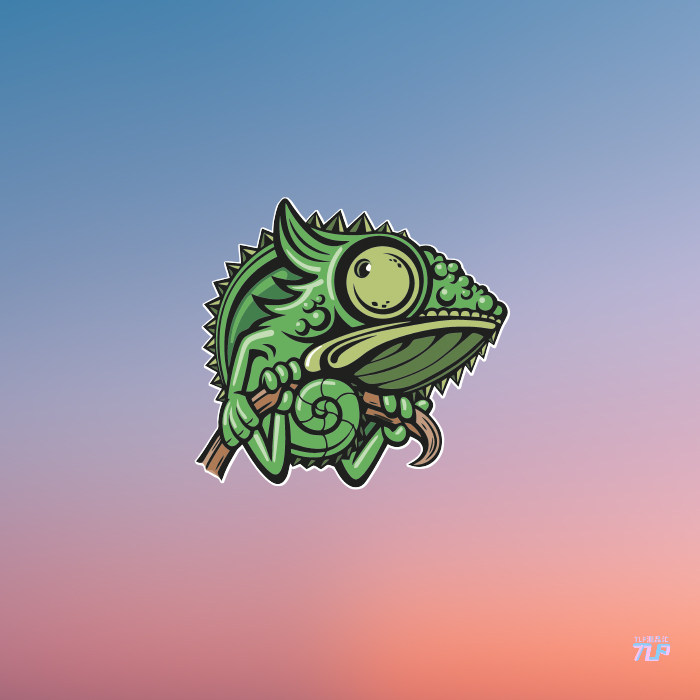 反光车贴蜥蜴变色龙宠物TLP卡通