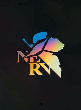 TLP镂空车贴 EVA动漫NERV初号机眼睛觉醒标志油箱盖汽摩防水贴纸