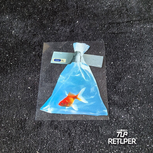 RETLPER反光贴纸 原创 一袋金鱼 胶带系列立体感平面防水汽摩贴纸