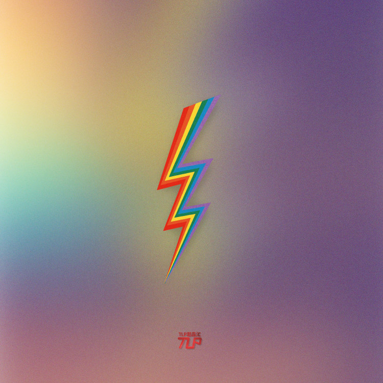 tlp反光贴 彩虹彩色 闪电雷电 平板平面笔记本遮盖装饰 贴纸