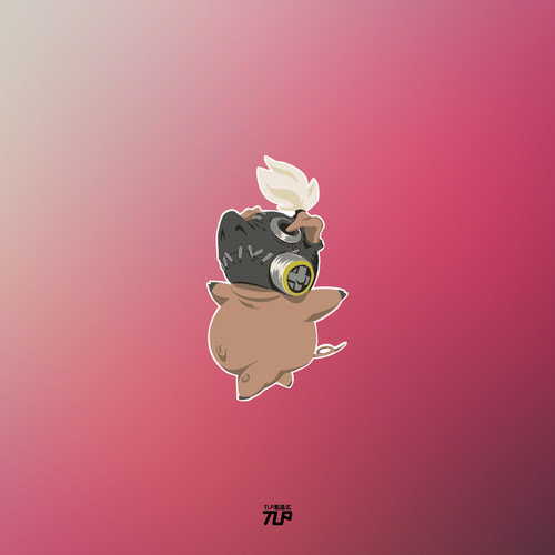 tlp反光车贴守望先锋ow路霸钩子
