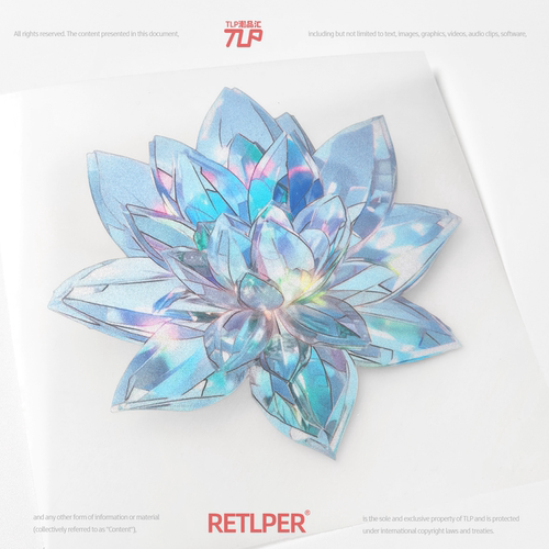 RETLPER防水晶莹莲花荷花车贴